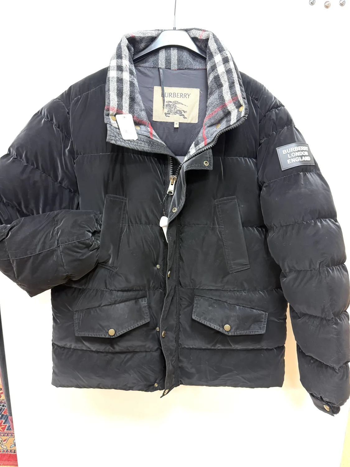 PLUMIFERO BURBERRY NEGRO VINTAGE